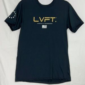 #0634 Live Fit Apparel Plain Black Silk T-Shirt | Size: M